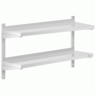 Royal Catering - Royal Catering Étagère Murale Cuisine Tablette Flottante INOX 100 cm RCWR-1000.3 (100 x 30 cm, Pose Murale, Épaisseur 3,5 cm, - 40