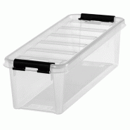 SmartStore Boîte de rangement CLASSIC 3,5 L, clips: noir - noir plastique 3455070