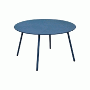 Table basse de jardin ronde en acier rio - bleu Ø 70 cm