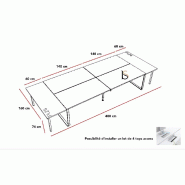 Table de réunion Ogi Q - MDD - Blanc, 400