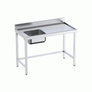Table inox de préparation avec bords anti-ruissellement, bac à gauche P 700 mm | Distform - QCIRS7-bac A gauche longueur 1400 mm - QCIRS714 Table inox de préparation avec bords anti-ruissellement, bac à gauche P 700 mm | Distform - QCIRS7-bac A gauche longueur 1400 mm - QCIRS714