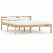 VidaXL Cadre de lit sans matelas bois de pin massif 120x200 cm Modèle Terlonis - 283192
