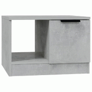 VidaXL Table basse gris béton 50x50x36 cm bois d'ingénierie Modèle Majesté Royale - 811344