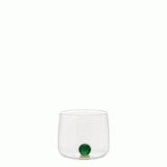 Zafferano Bilia Tumbler Junior Coffret De 6 Petits Verres Pour Liqueurs Et Amers En Verre Borosilicaté Fait À La Main Couleur Vert Design Élégant