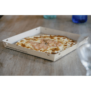 80 barquettes à pizza nomade avec couvercle 290x290x35 mm