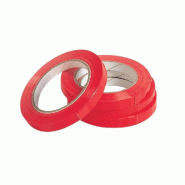 Adhésif rouge 44µ - 100m x 12mm pour scelleuse - Lot de 12 rouleaux