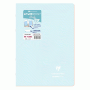 Clairefontaine Lot de 5 Cahier Kover Book Blush A4, 96p./48 feuilles 90 g/m² piquées, couv. Coloris bleu givré, ligné - 3037929717723