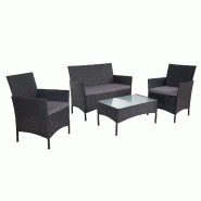 Décoshop26 - 2-1-1 Salon de jardin Garnir Halden, Assis Chambre Lounge Set Sofa ~ Anthracite, Coussin Anthracite 04_0000055 - 3000249868987 Décoshop26 - 2-1-1 Salon de jardin Garnir Halden, Assis Chambre Lounge Set Sofa ~ Anthracite, Coussin Anthracite 04_0000055 - 3000249868987