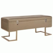 Helloshop26 - Banc banquette avec compartiment de rangement 105 cm velours beige 02_0010814 - 3000594747760 Helloshop26 - Banc banquette avec compartiment de rangement 105 cm velours beige 02_0010814 - 3000594747760