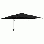 Helloshop26 - Parasol de jardin inclinable moderne 248,5 x 247,5 x 160 cm pour terrasse pratique en polyester noir 02_0058640 - noir 3000240697630
