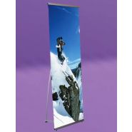 L banner - totem - stand pliable - aluminium 80x200cm