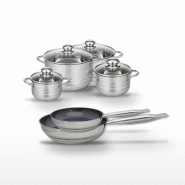 Lot Poêles 24/28cm et Faitouts 14/16/20/24cm Elo Profi Therm Platinum - gris inox 3176239989984