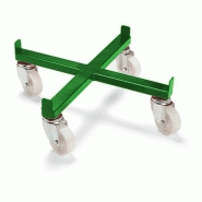 Plateau roulant pour fût métallique - Roues en nylon - Marque Rolléco Plateau roulant pour fût métallique - Roues en nylon - Marque Rolléco