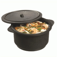 Pot cocotte + couvercle PP réemployable LOOP 350 ml noir - par 100