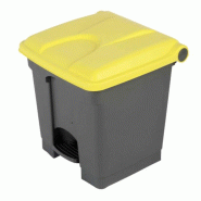 Probbax poubelle à Pédale Grise et Jaune - 30 L - jaune plastique polypropylène 4897020623014