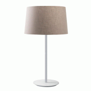 ROSSINI ILLUMINAZIONE Vivien Lampe De Table Blanche Avec Abat-Jour Conique Taupe E27 Ip20 - Éclairage D'Intérieur En Métal - Groupe Rossi - VIV109BT