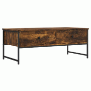 VidaXL Table basse chêne fumé 101x49x39,5 cm bois d'ingénierie Modèle Nova Atelier - 837739