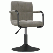 VidaXL Tabouret de bar Gris clair Velours Modèle Aero Concept Élite - 334606
