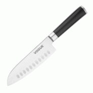 Vogue Couteau inox santoku (L)180 mm, manche noir - 5050984669934 Vogue Couteau inox santoku (L)180 mm, manche noir - 5050984669934