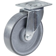 Roulette pivotante de 160 mm avec polyuréthane thermoplastique gris conducteur d'électricité Roulette pivotante de 160 mm avec polyuréthane thermoplastique gris conducteur d'électricité