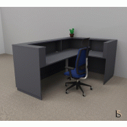 Banque d'accueil d'angle Delta Plus - Mobel Linea - 244, Gauche, Anthracite_1