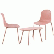 CLP Ensemble de 2 sièges Veldin Rose - violet plastique 326235