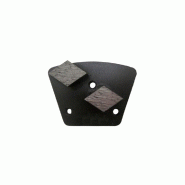 DIAMWOOD EXPERT EN EQUIPEMENT Segment de ponçage diamanté HCO Gr 30 à 3 trous avec connexion M6 - béton extrêmement dur - Diamwood - gris acier 3