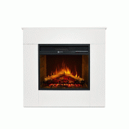 Divina Fire Cheminée Électrique, Cheminée Au Sol, Bois Blanc, Made In Italy, Michelangelo, 96X36X90H - blanc 8056157808169