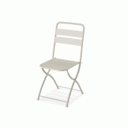 Essentials Chaise pliante Breeze Bistro en métal, couleur beige - beige acier 50822