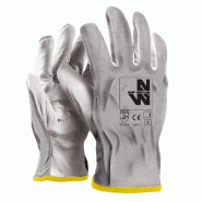 Gants de Travail Jimmy - Taille 9 - Blanc - Résistant et Confortable - NINE WORTHS - blanc 3700584917196