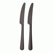 Papstar 200 Circulware by Haval couteau PP-MF 19,7 cm noir Gaia extra résistant - noir plastique polypropylène 96524-C