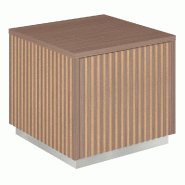 Podium 1 porte push-pull Vertigo T01 MDF naturel et noyer 45x45x40cm