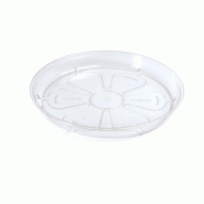 Prosperplast - Base/soucoupe pour pot COUBI - 12x12x1,5 cm, transparente - transparent plastique ZA5079