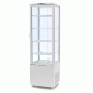 Romux® Vitrine Réfrigérée 4 Étagères avec 1 Porte Battante Blanche 230 litres Ventilée | Vitrine au sol en verre droit - 8436604198744