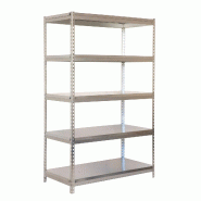 SimonRack Rayonnage industriel, 2000x1000x450 mm, 300 kg au point de flexion, 5 étagères métalliques, rayonnage garage, Galvanisé- Bricoforte - ar