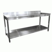 Table démontable adossée tout inox - 1200x700x850 mm - PBUD-DCTAE127