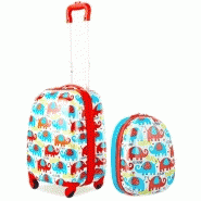 Valise 16’’ À roulettes + sac À dos 12’’ valise voyage enfant motif elÉphant 20_0001371