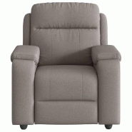 VidaXL Fauteuil de massage inclinable Taupe Tissu Modèle Selvora - 8721158337030