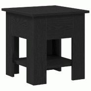 VidaXL Table basse Chêne noir 40 x 40 x 42 cm Bois d'ingénierie Modèle Boréal Chic - 862712