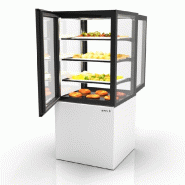 Vitrine chauffante INTEGRA chaleur sèche sur base - 600 mm - 4 niveaux - H1400 mm - IN60/80-140C | Sayl Barcelona - 815 mm, Accès avant et arrière, 1400