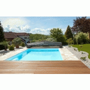 Abri piscine bas aerys 020 / téléscopique / en polycarbonate alvéolaire