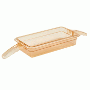 Bac avec deux poignées GN 1/3 - Haute température - 17.6 x 32.5 x 6.5 cm - Lot de 6 - Cambro - 0615402706308
