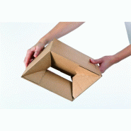 Boîte fond automatique avec fermeture adhésive 230x160x80mm - par 20