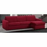 CANAPÉ D'ANGLE RÉVERSIBLE EXPRESS MASTER COUCHAGE 160CM MATELAS 18CM POLYURÉTHANE ROUGE