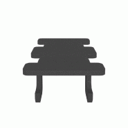 Chapeau montant L6cm anthracite