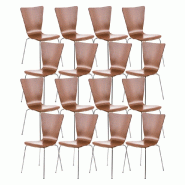 CLP Lot de 16 chaises Aaron Marron - marron Bois manufacturé 151423603