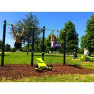 Combiné Barre fixe abdos incliné - Gamme Street Workout DAMAPRO_1