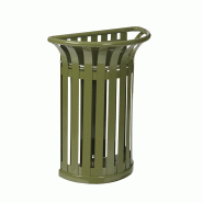 Corbeille TULIPE 35 Litres fixation sur poteau - Vert Olive_0