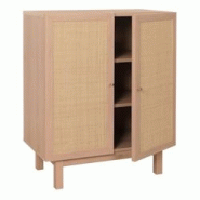Décoshop26 - Buffet meuble de rangement avec 3 compartiments en bois massif mango kubu rotin 98 x 79 x 42 cm naturel 04_0005981 - 3000261583707 Décoshop26 - Buffet meuble de rangement avec 3 compartiments en bois massif mango kubu rotin 98 x 79 x 42 cm naturel 04_0005981 - 3000261583707