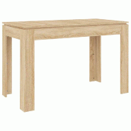 Décoshop26 - Table de salle à manger design moderne 120 x 60 x 76 cm bois d'ingénierie couleur chêne DEC036846 - Bois massif 3000261430377